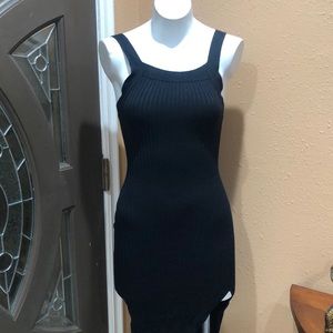 Abercrombie and Fitch black fitted ribbed dress